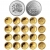 ЛИБЕРИЯ - набор из 17 монет 2008 года "ЧЕМПИОНАТ ЕВРОПЫ ПО ФУТБОЛУ 2008" (1*1000 гр серебра 999 пробы и 16*0,5 гр золота 999 пробы)